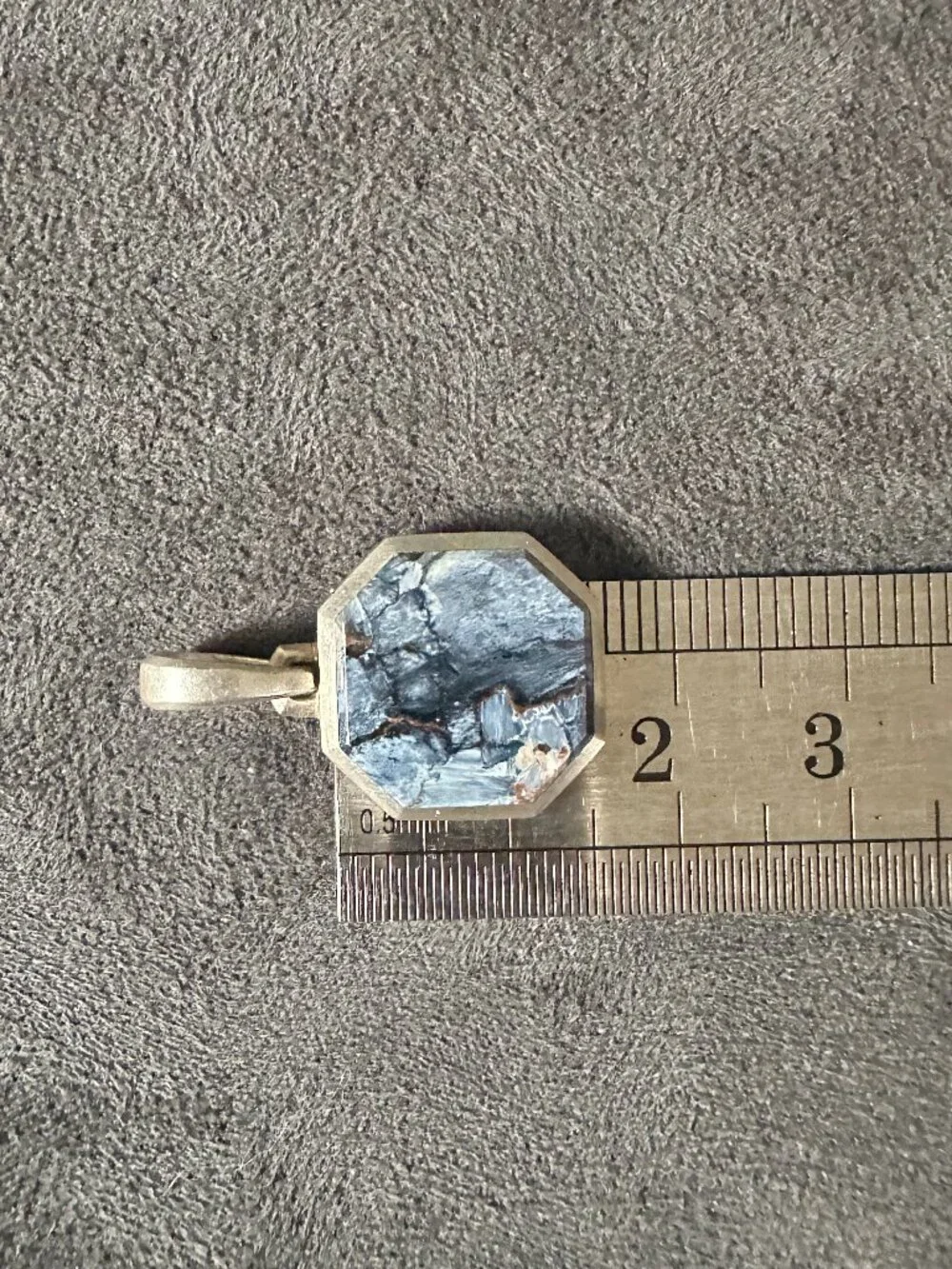 David Yurman Faceted Stone Amulet Pendant in Pietersite - 16mm